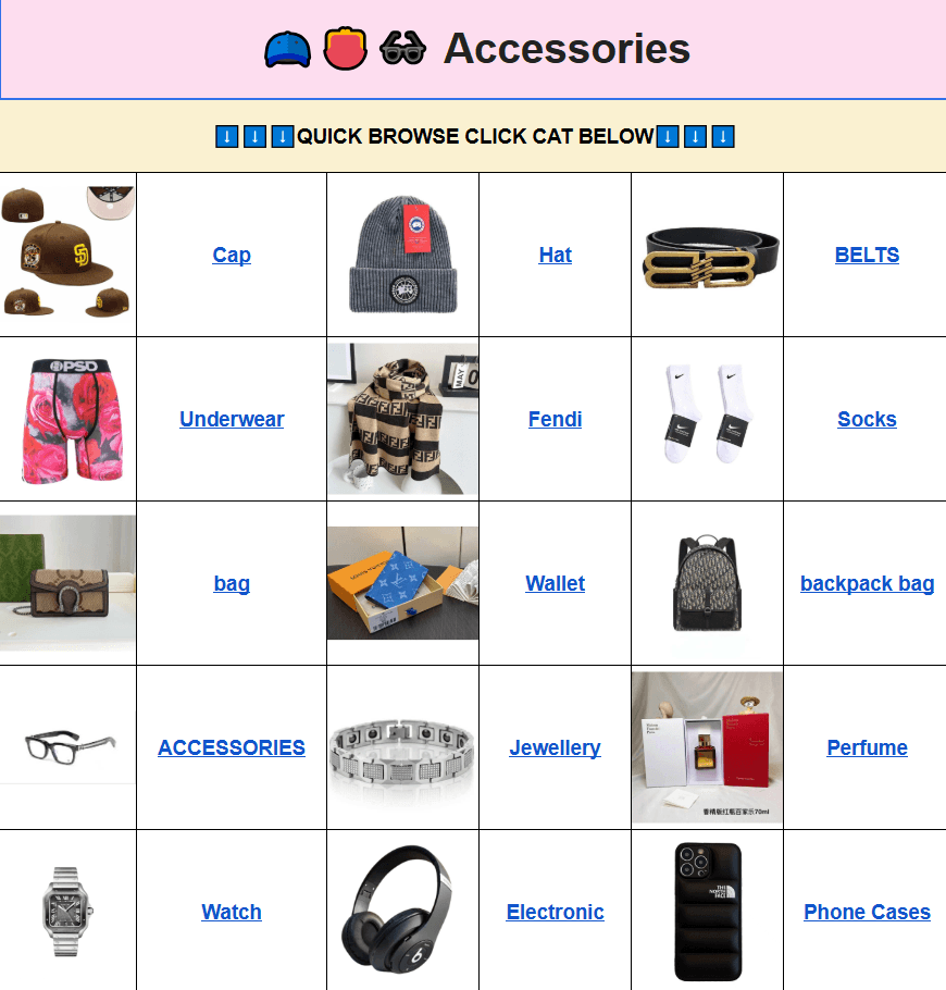 Accessories Navigation